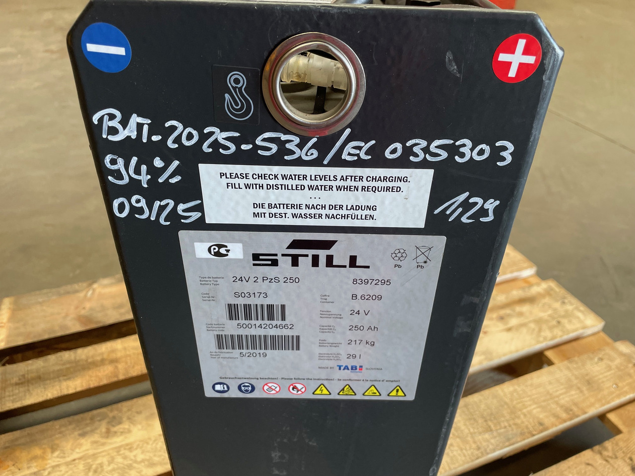 24 Volt I 2PzS 250 - Bateria për Pajisje për trajtimin e materialeve: foto 5 24 Volt I 2PzS 250 - Bateria për Pajisje për trajtimin e materialeve: foto 5