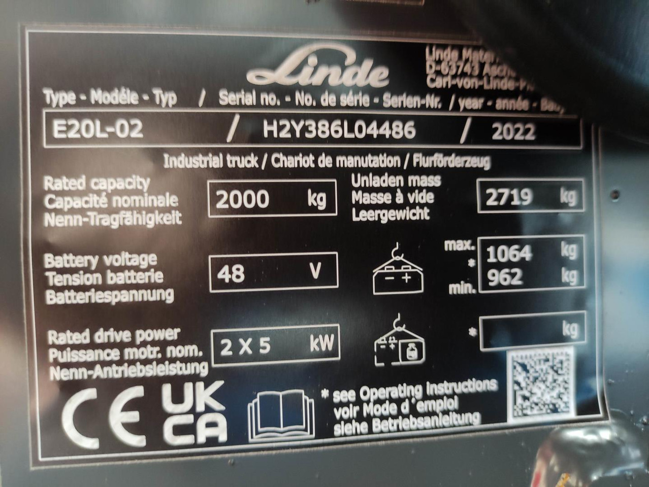 Linde E20L-02-386-EVO *Batterie NEU* - Pirun elektrik: foto 5 Linde E20L-02-386-EVO *Batterie NEU* - Pirun elektrik: foto 5