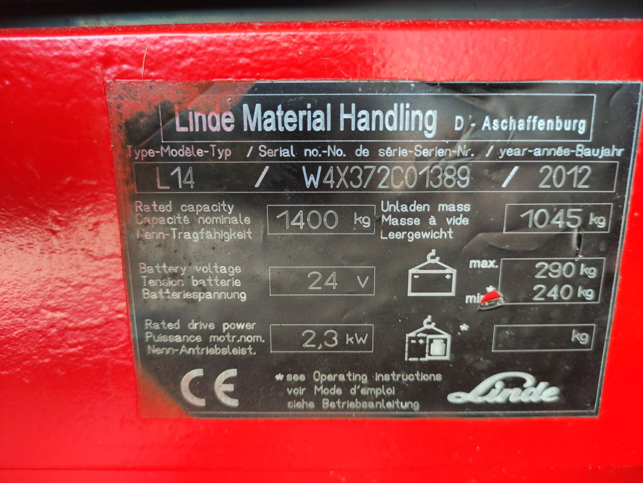 Linde L14-372 - Stivosës: foto 5 Linde L14-372 - Stivosës: foto 5