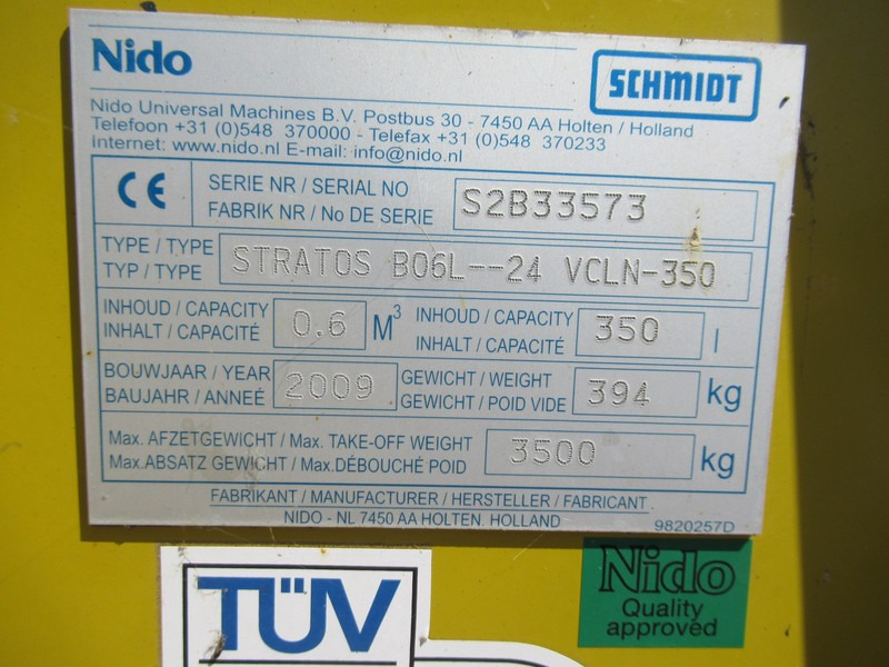 NIDO Stratos B06L-24 VCLN-350 Hydro zoutstrooier 0,6m3 + 350L - Makineri pastrimi: foto 3 NIDO Stratos B06L-24 VCLN-350 Hydro zoutstrooier 0,6m3 + 350L - Makineri pastrimi: foto 3