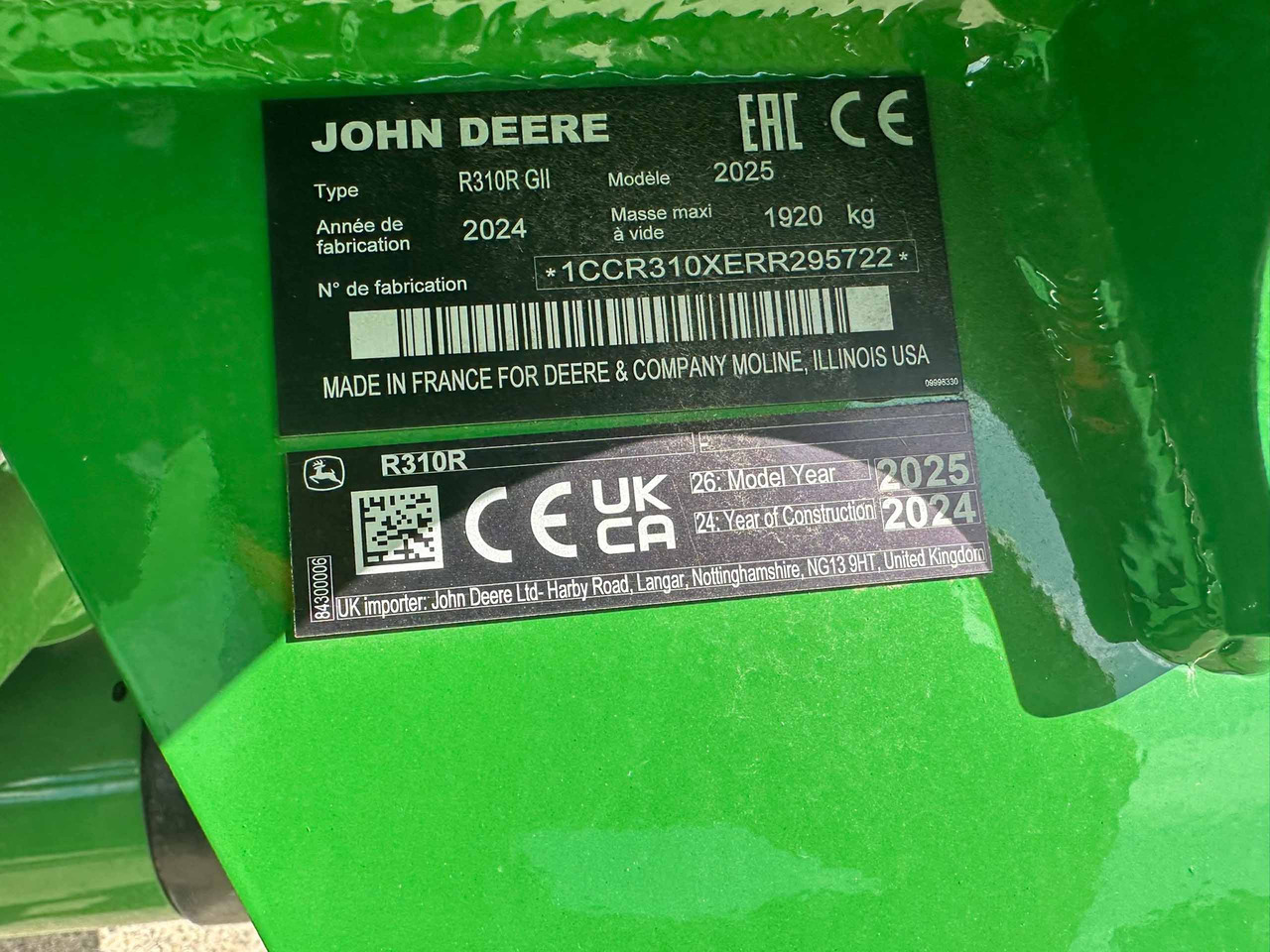 John Deere R310R Mower Conditioner - Barkthyese: foto 5 John Deere R310R Mower Conditioner - Barkthyese: foto 5