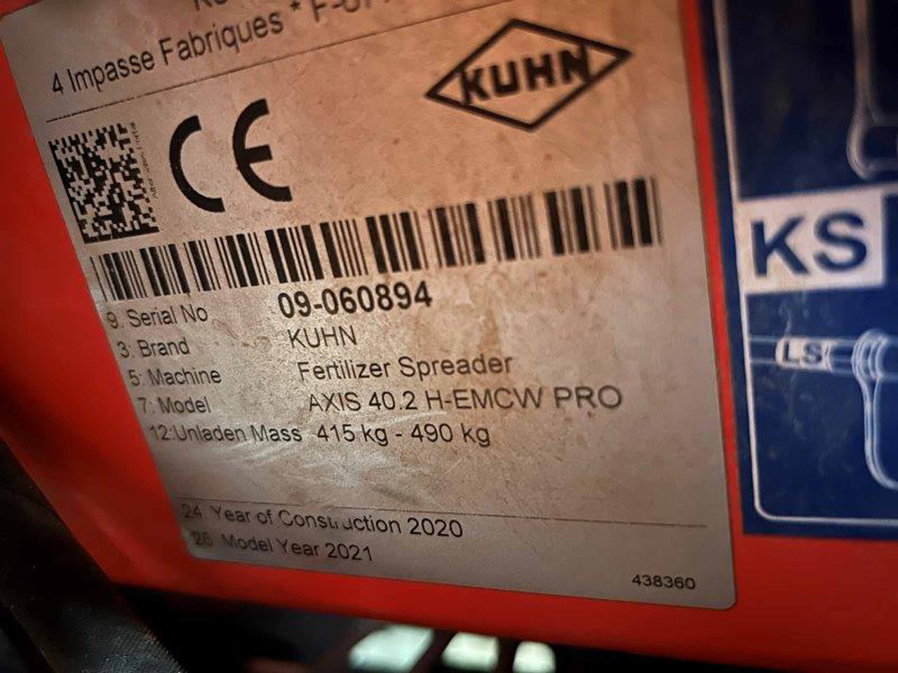 Kuhn Axis 40.2 H-EMC-W - Shpërndarës plehu kimik: foto 2 Kuhn Axis 40.2 H-EMC-W - Shpërndarës plehu kimik: foto 2
