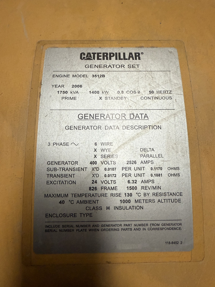 CATPILLAR 3512B - Set gjeneratori: foto 1 CATPILLAR 3512B - Set gjeneratori: foto 1