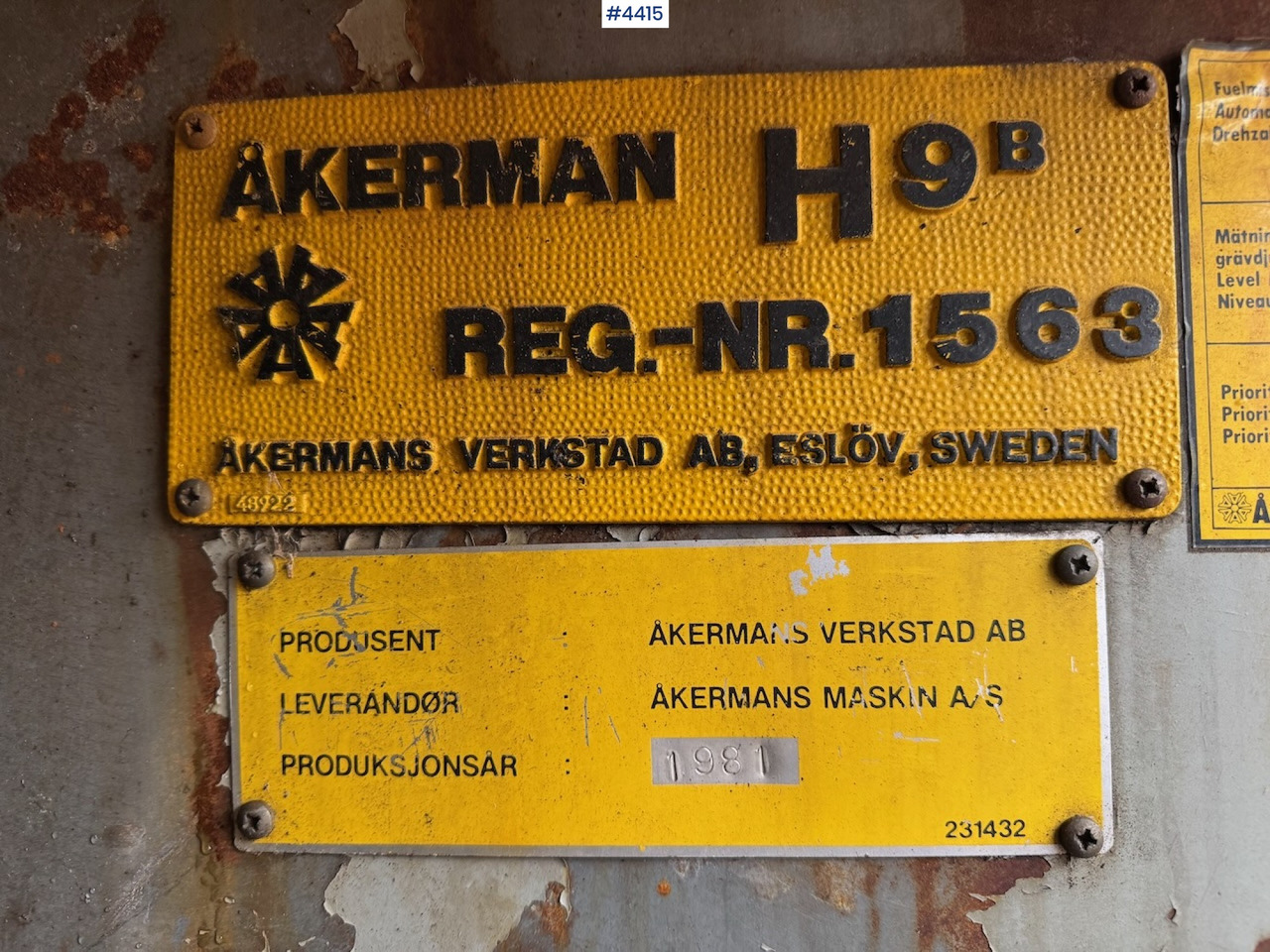 Ekskavator 1981 Åkerman H9B LC. SEE VIDEO.: foto 33