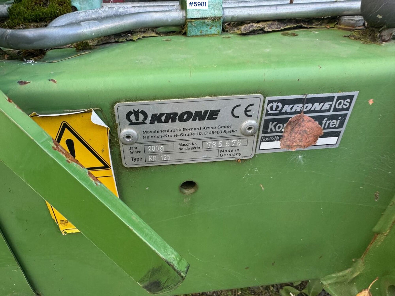 Lizingu i  2009 Krone KR 125 2009 Krone KR 125: foto 9