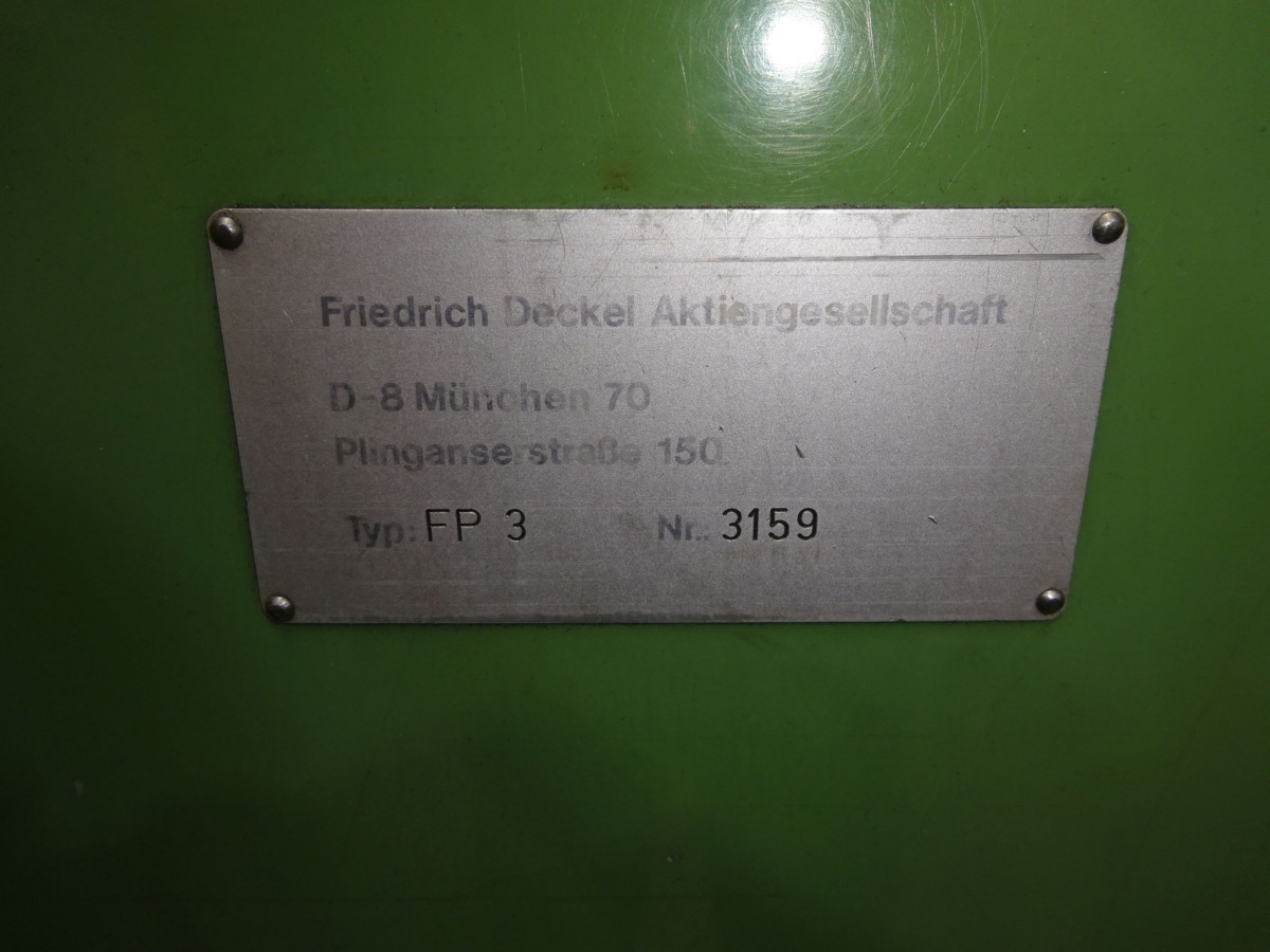 DECKEL FP 3 - Makinë frezuese: foto 3 DECKEL FP 3 - Makinë frezuese: foto 3