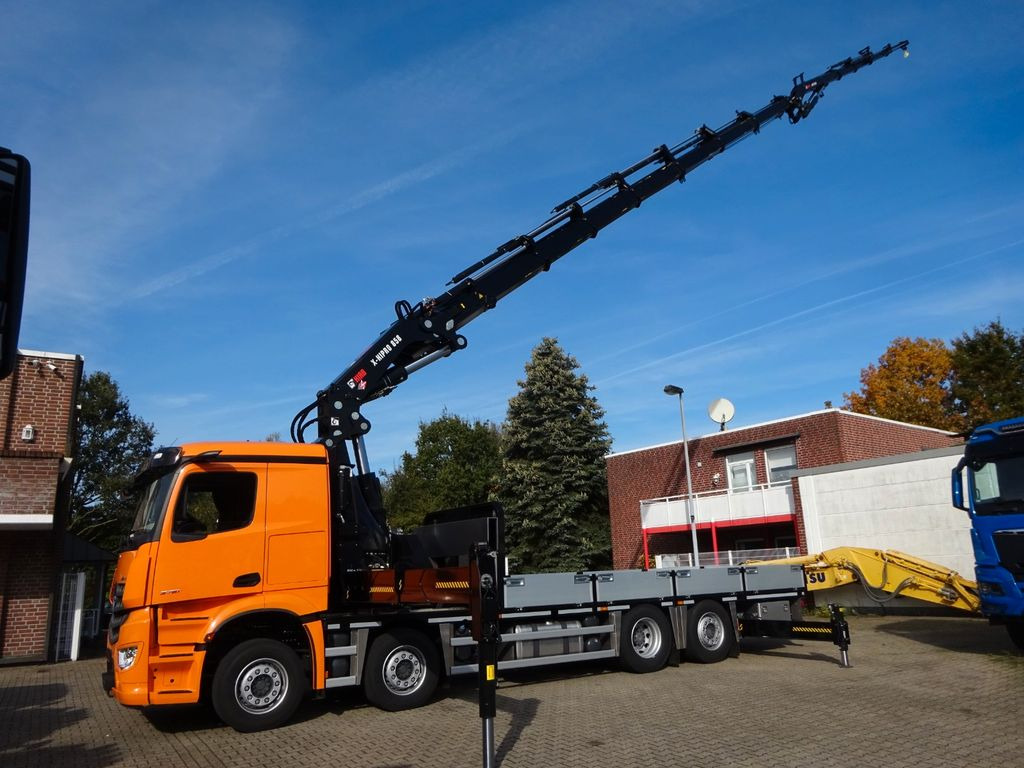 Mercedes-Benz 3751 Arocs Pritsche + HIAB 858 + JIB 8x2 - Kamion me vinç, Kamion me karroceri të hapur: foto 1 Mercedes-Benz 3751 Arocs Pritsche + HIAB 858 + JIB 8x2 - Kamion me vinç, Kamion me karroceri të hapur: foto 1
