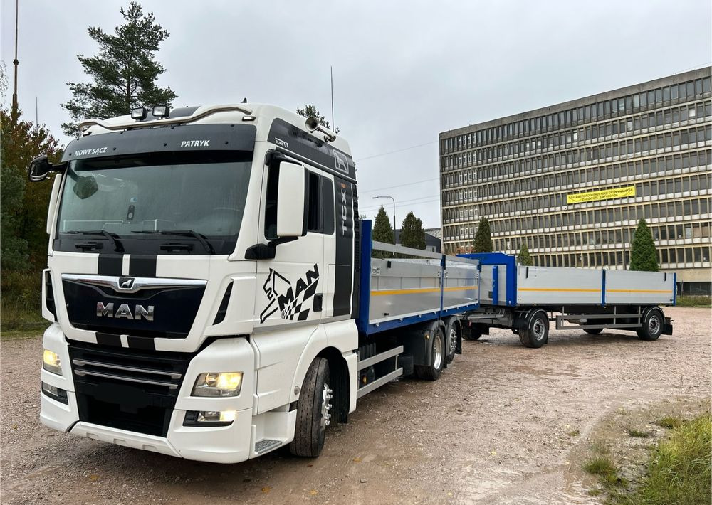MAN TGX Tandem 1m burty TOP KOMPLET / ALUFELGI / zarejestrowany gotowy do pracy / przyczepa 18t / FULL OPCJA / 26.420 26.460 26.500 26.400 26.440 26.480 26.510 460 500 - Kamion me karroceri të hapur: foto 1 MAN TGX Tandem 1m burty TOP KOMPLET / ALUFELGI / zarejestrowany gotowy do pracy / przyczepa 18t / FULL OPCJA / 26.420 26.460 26.500 26.400 26.440 26.480 26.510 460 500 - Kamion me karroceri të hapur: foto 1