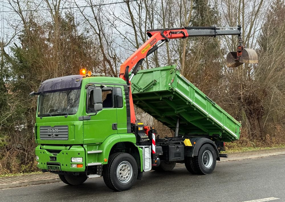 MAN * MAN TGA 18-360 * Kiper Wywrotka * 4x2 * Kran Palfinger PK 9501 Sprowadzony - Kamion vetëshkarkues: foto 1 MAN * MAN TGA 18-360 * Kiper Wywrotka * 4x2 * Kran Palfinger PK 9501 Sprowadzony - Kamion vetëshkarkues: foto 1