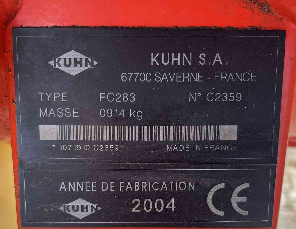 Kuhn FC283 schijvenmaaier achtermaaier weidebouwmachines - Korrëse bari: foto 4 Kuhn FC283 schijvenmaaier achtermaaier weidebouwmachines - Korrëse bari: foto 4
