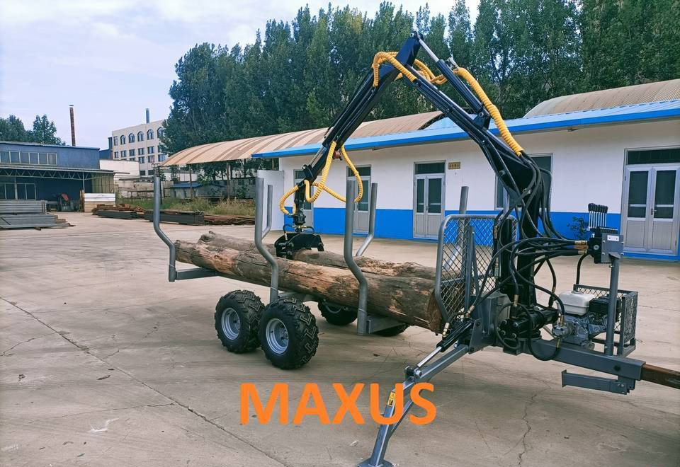 NEW MAXUS 3T Forest Trailer 3.8m Crane Warranty | НОВА лісова прицепа 3Т Кран 3,8м MAXUS Гарантія - Rimorkio pylltarie: foto 1 NEW MAXUS 3T Forest Trailer 3.8m Crane Warranty | НОВА лісова прицепа 3Т Кран 3,8м MAXUS Гарантія - Rimorkio pylltarie: foto 1