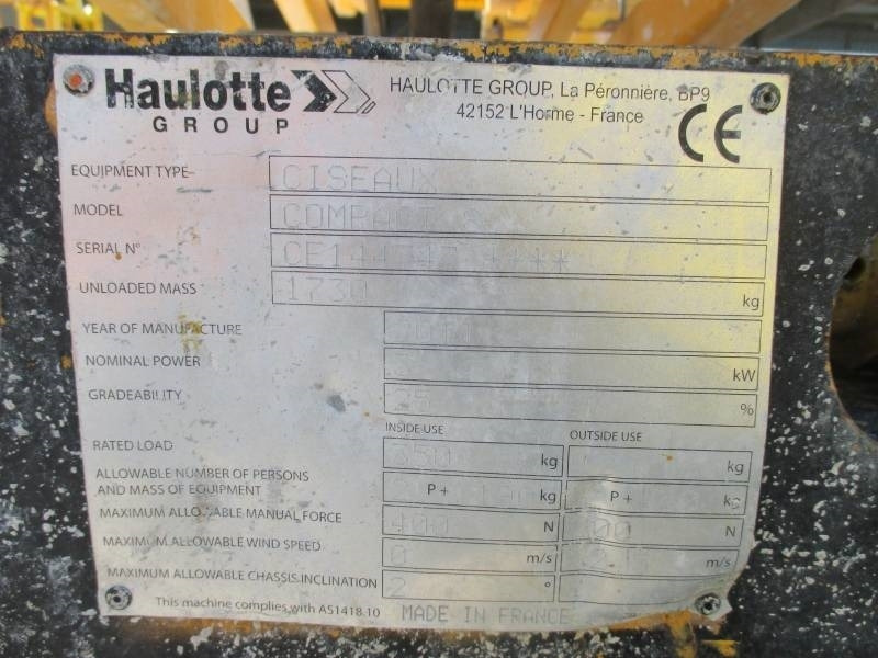 Haulotte Compact 8 - Ngritës gërshërë: foto 4 Haulotte Compact 8 - Ngritës gërshërë: foto 4