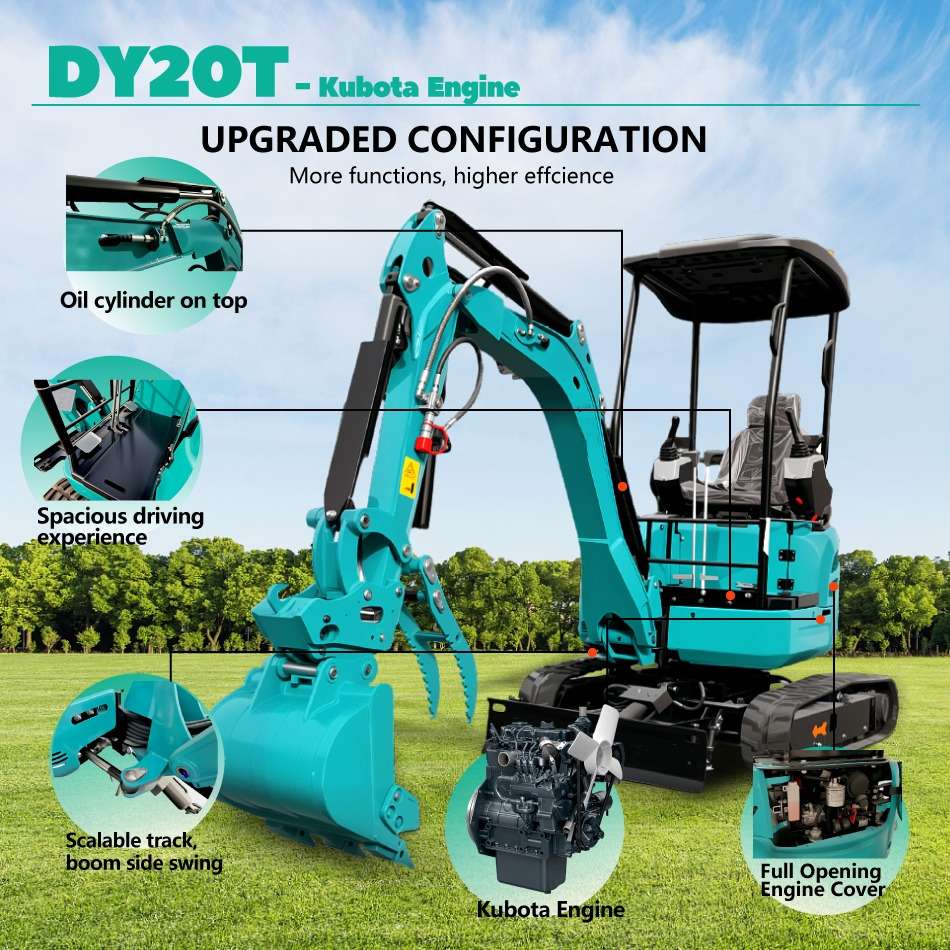 LEZUM DY20T Mini Excavator Euro 5/Epa Engine Kubota Mini Excavator For Sale - Miniekskavator: foto 3 LEZUM DY20T Mini Excavator Euro 5/Epa Engine Kubota Mini Excavator For Sale - Miniekskavator: foto 3