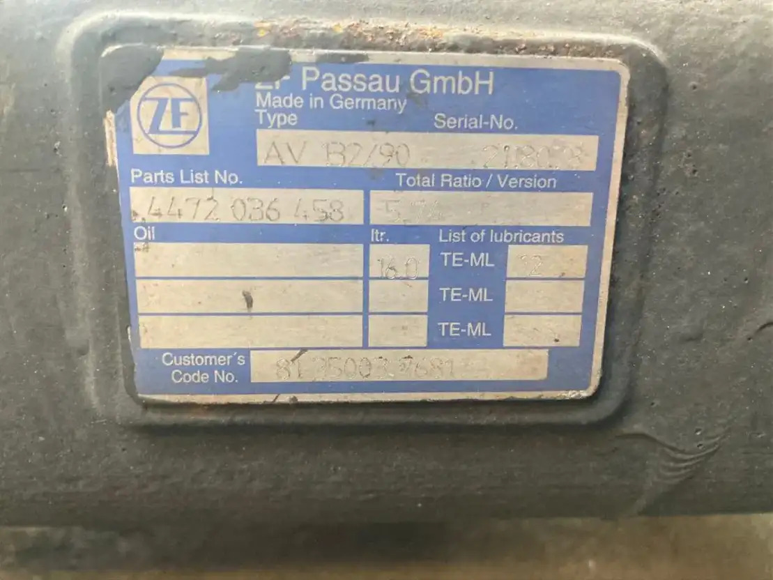 MAN Hinterachse Axis ZF AV132/90 5,74 4472036458 MAN Lions City A21 - Aksi i pasmë për Autobus: foto 2 MAN Hinterachse Axis ZF AV132/90 5,74 4472036458 MAN Lions City A21 - Aksi i pasmë për Autobus: foto 2