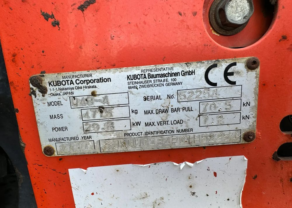 Kubota U48-4 - Ekskavator me zinxhirë: foto 5 Kubota U48-4 - Ekskavator me zinxhirë: foto 5
