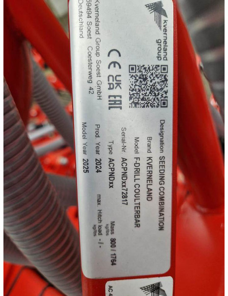 Kverneland CB 3500 3 punt - Mbjellëse e kombinuar në radhë: foto 4 Kverneland CB 3500 3 punt - Mbjellëse e kombinuar në radhë: foto 4