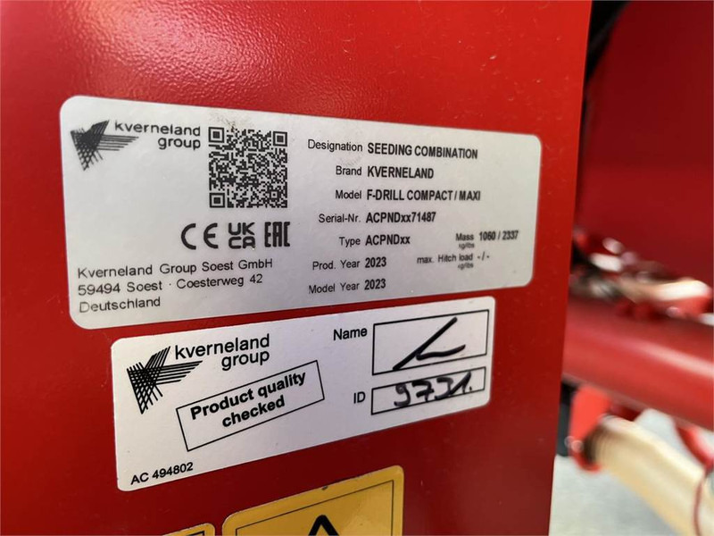 Lizingu i Kverneland F Drill Maxi 2200 Liter Kverneland F Drill Maxi 2200 Liter: foto 6 Lizingu i Kverneland F Drill Maxi 2200 Liter Kverneland F Drill Maxi 2200 Liter: foto 6