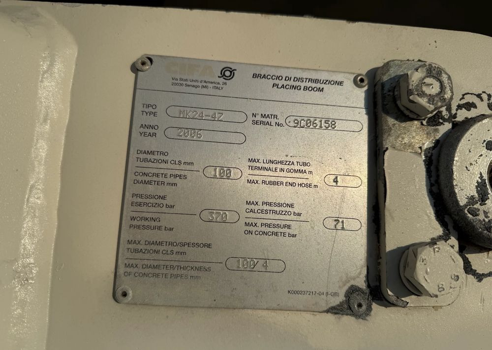 Lizingu i  Mercedes-Benz ACTROS 3241 8X4 CIFA24 7m3 Mercedes-Benz ACTROS 3241 8X4 CIFA24 7m3: foto 19