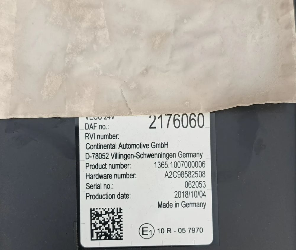 DAF XF 106 EURO 6 MX13 KOMPUTER MODUŁ STEROWNIK VECU 2176060 - ECU për Kamioni: foto 2 DAF XF 106 EURO 6 MX13 KOMPUTER MODUŁ STEROWNIK VECU 2176060 - ECU për Kamioni: foto 2