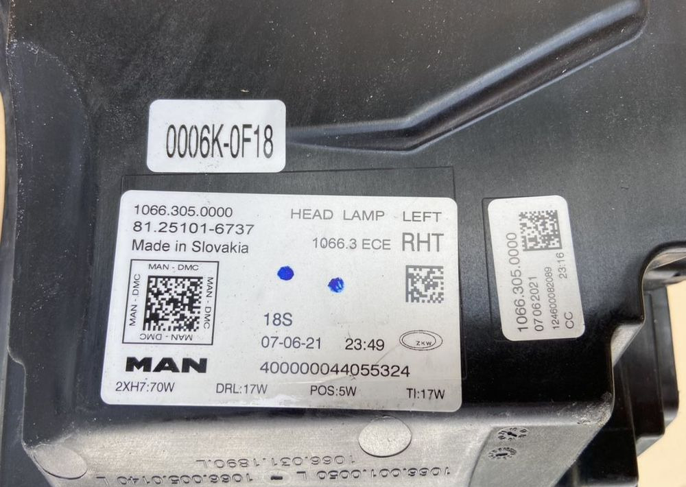 Lampa MAN TG3 TGX TGS nowy model reflektor LH - Fenerët për Kamioni: foto 3 Lampa MAN TG3 TGX TGS nowy model reflektor LH - Fenerët për Kamioni: foto 3