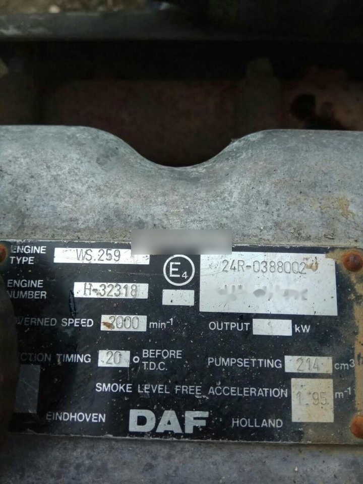 DAF ATI WS259 E2 DAF - Motori për Kamioni: foto 5 DAF ATI WS259 E2 DAF - Motori për Kamioni: foto 5