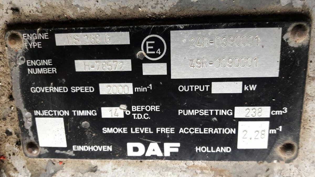DAF WS268G   DAF 95 85 - Motori për Kamioni: foto 1 DAF WS268G   DAF 95 85 - Motori për Kamioni: foto 1