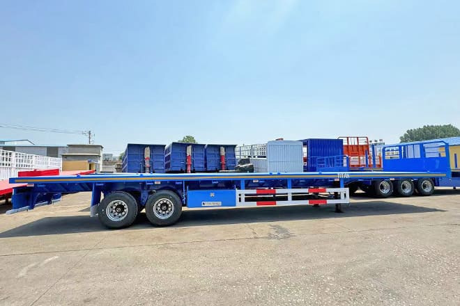 TITAN 2 Axle 45 Ft Flatbed Trailers for Sale in Algeria - Gjysmë rimorkio e hapur/ Platformë: foto 2 TITAN 2 Axle 45 Ft Flatbed Trailers for Sale in Algeria - Gjysmë rimorkio e hapur/ Platformë: foto 2
