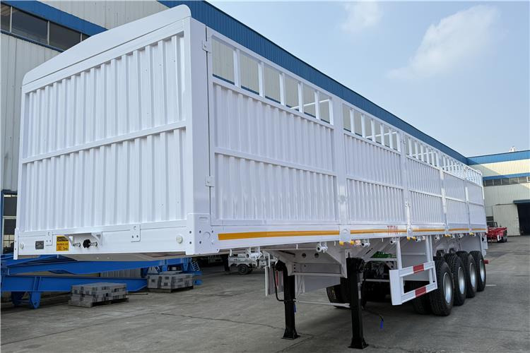 TITAN 4 Axle 80 Ton Fence Cargo Truck Trailer for Sale in Nigeria - Gjysmë rimorkio bagëtish: foto 4 TITAN 4 Axle 80 Ton Fence Cargo Truck Trailer for Sale in Nigeria - Gjysmë rimorkio bagëtish: foto 4