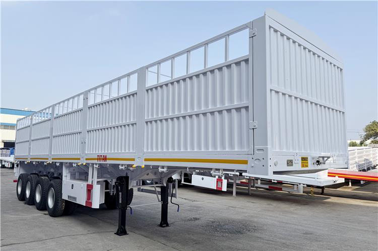 TITAN 4 Axle 80 Ton Fence Cargo Truck Trailer for Sale in Nigeria - Gjysmë rimorkio bagëtish: foto 1 TITAN 4 Axle 80 Ton Fence Cargo Truck Trailer for Sale in Nigeria - Gjysmë rimorkio bagëtish: foto 1