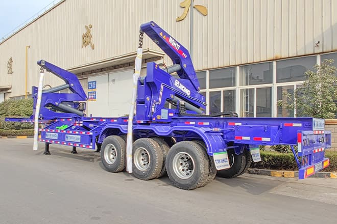 XCMG 40 Ft Container Side Loader Trailer for Sale in Papua New Guinea - Transportjer kontejnerësh/ Gjysmë rimorkio me karroceri të çmontueshme: foto 2 XCMG 40 Ft Container Side Loader Trailer for Sale in Papua New Guinea - Transportjer kontejnerësh/ Gjysmë rimorkio me karroceri të çmontueshme: foto 2