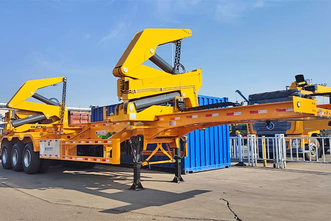 XCMG 40 Ton Sidelifter Container Trailer for Sale in Guyana - Transportjer kontejnerësh/ Gjysmë rimorkio me karroceri të çmontueshme: foto 1 XCMG 40 Ton Sidelifter Container Trailer for Sale in Guyana - Transportjer kontejnerësh/ Gjysmë rimorkio me karroceri të çmontueshme: foto 1
