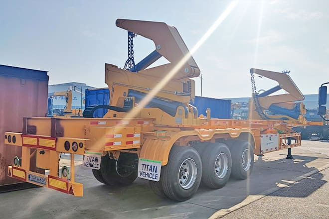 XCMG 40 Ton Sidelifter Container Trailer for Sale in Guyana - Transportjer kontejnerësh/ Gjysmë rimorkio me karroceri të çmontueshme: foto 3 XCMG 40 Ton Sidelifter Container Trailer for Sale in Guyana - Transportjer kontejnerësh/ Gjysmë rimorkio me karroceri të çmontueshme: foto 3
