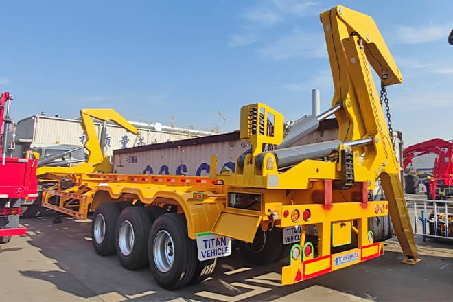 XCMG 40T Container Side Lift Trailer for Sale in Nigeria - Transportjer kontejnerësh/ Gjysmë rimorkio me karroceri të çmontueshme: foto 1 XCMG 40T Container Side Lift Trailer for Sale in Nigeria - Transportjer kontejnerësh/ Gjysmë rimorkio me karroceri të çmontueshme: foto 1