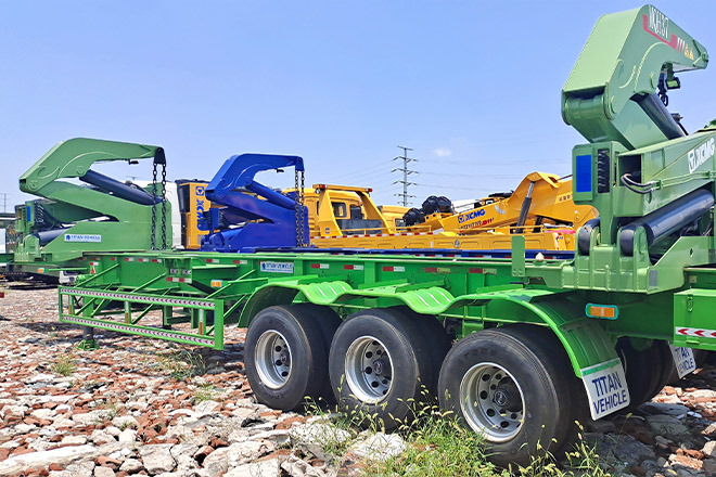 XCMG China 37Ton Side Lifter for Sale in Togo - Transportjer kontejnerësh/ Gjysmë rimorkio me karroceri të çmontueshme: foto 2 XCMG China 37Ton Side Lifter for Sale in Togo - Transportjer kontejnerësh/ Gjysmë rimorkio me karroceri të çmontueshme: foto 2