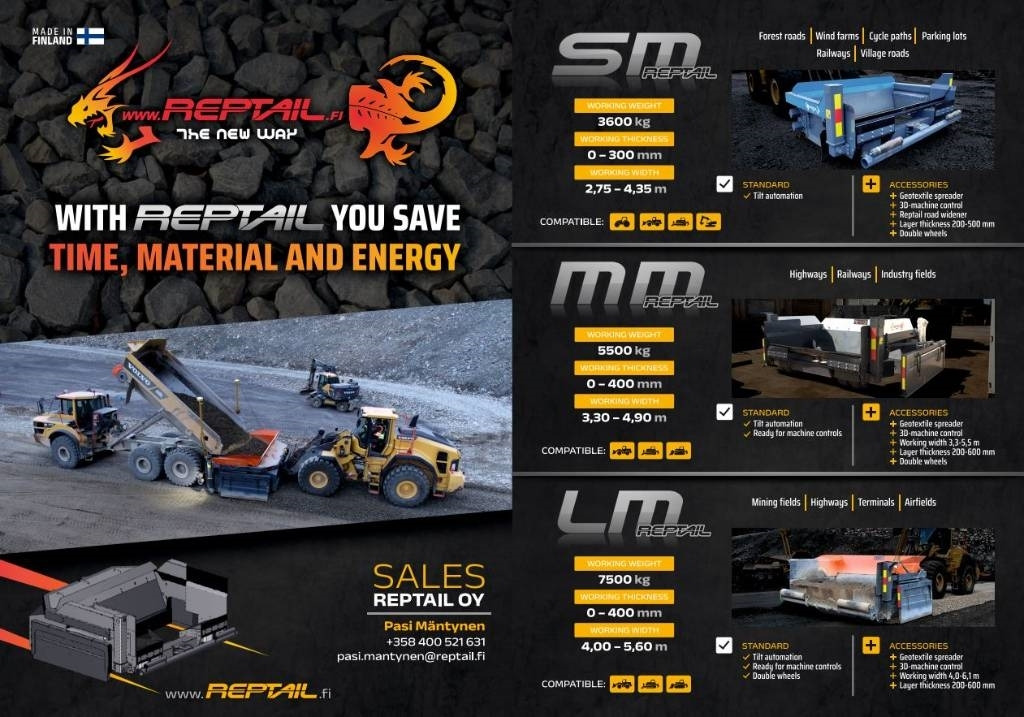 Reptail LM - Makinë niveluese: foto 3 Reptail LM - Makinë niveluese: foto 3