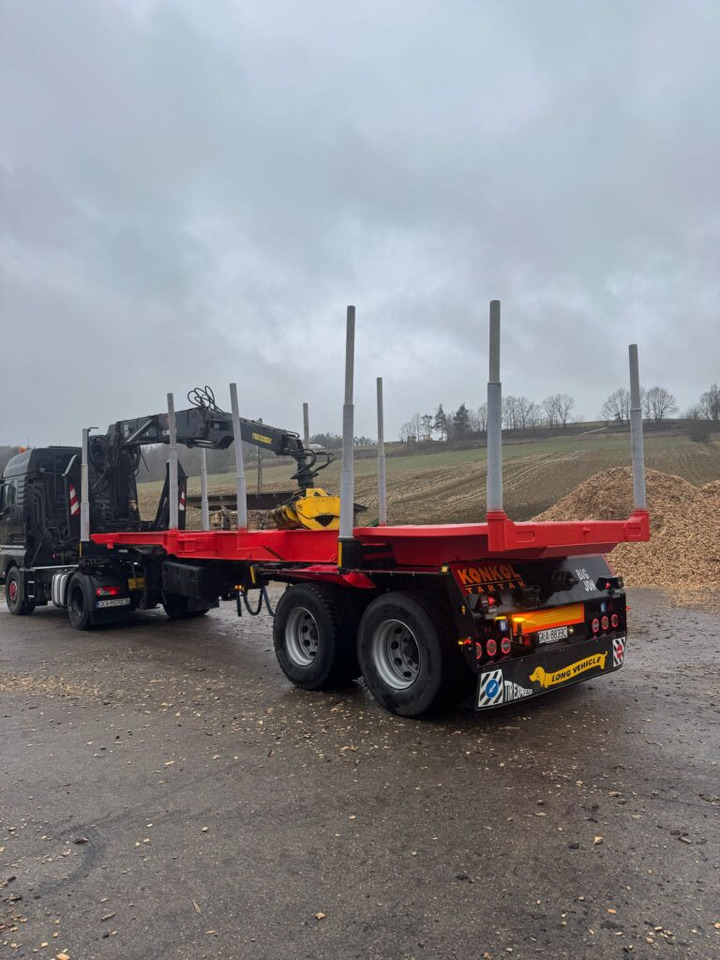 NACZEPA Z DŹWIGIEM DO DREWNA - Gjysem rimorkio për transport druri: foto 1 NACZEPA Z DŹWIGIEM DO DREWNA - Gjysem rimorkio për transport druri: foto 1