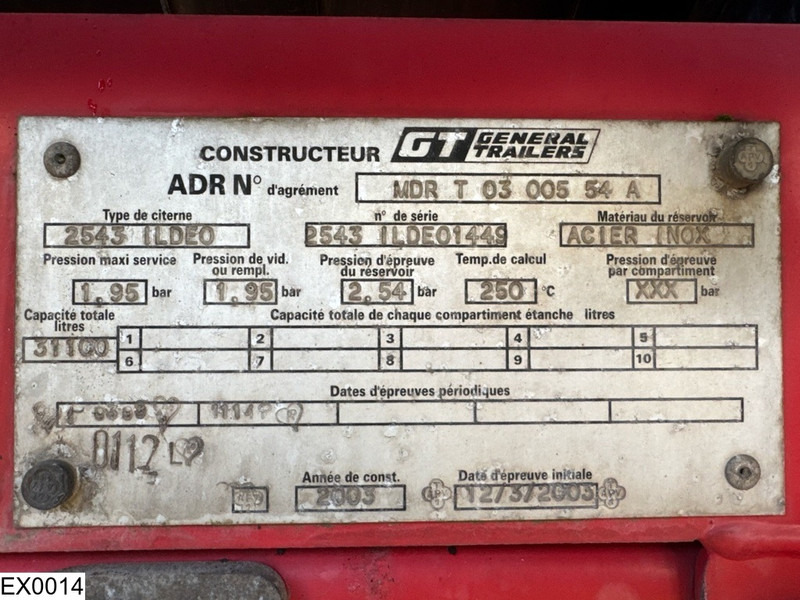 GENERAL TRAILERS Bitum 31.100 Liter, 1 Comp - Gjysmë rimorkio me bot: foto 5 GENERAL TRAILERS Bitum 31.100 Liter, 1 Comp - Gjysmë rimorkio me bot: foto 5