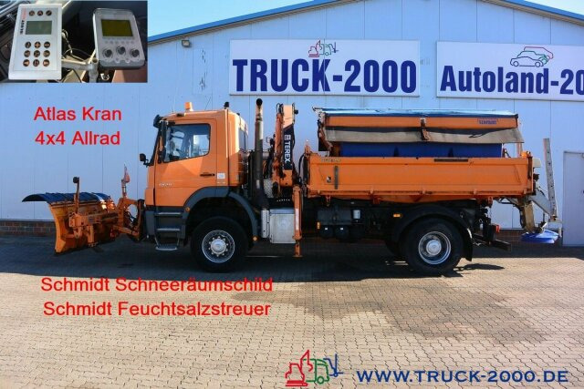 Mercedes-Benz 1829 4x4 Kran Winter Schneeschild Salzstreuer - Kamion vetëshkarkues, Kamion me vinç: foto 1 Mercedes-Benz 1829 4x4 Kran Winter Schneeschild Salzstreuer - Kamion vetëshkarkues, Kamion me vinç: foto 1