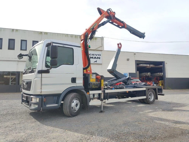 MAN TGL 12.250 Containersysteem met kraan Palfinger PK9001 + Remote - Kamion vetëngarkues, Kamion me vinç: foto 1 MAN TGL 12.250 Containersysteem met kraan Palfinger PK9001 + Remote - Kamion vetëngarkues, Kamion me vinç: foto 1