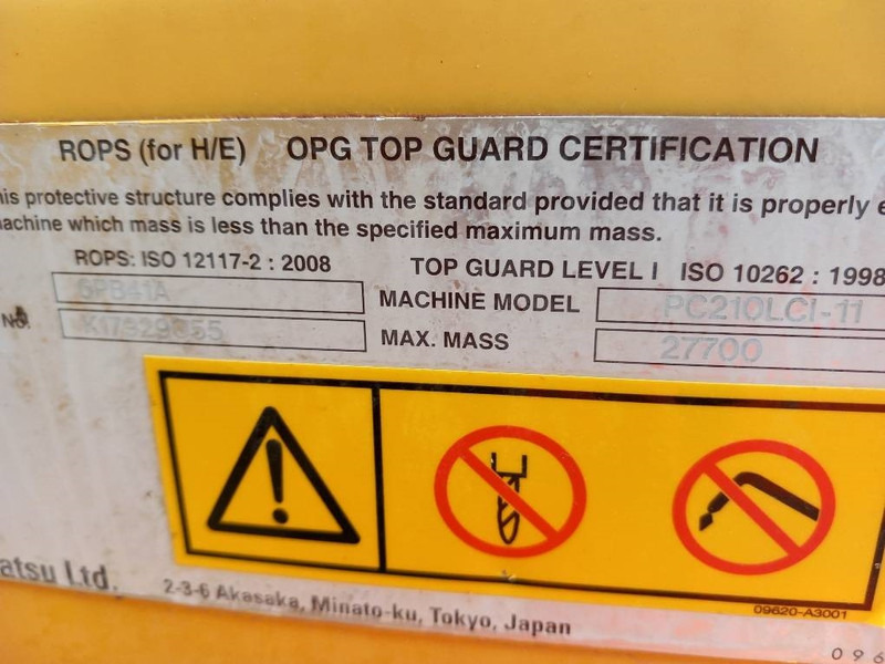 Komatsu PC210LCI-11 - Ekskavator me zinxhirë: foto 3 Komatsu PC210LCI-11 - Ekskavator me zinxhirë: foto 3