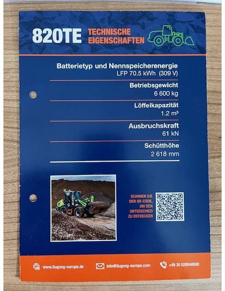 LIUGONG 820 TE vollelektrisch, 6.600 kg, 1.2 cbm (12005253 - Fadrom me goma: foto 5 LIUGONG 820 TE vollelektrisch, 6.600 kg, 1.2 cbm (12005253 - Fadrom me goma: foto 5