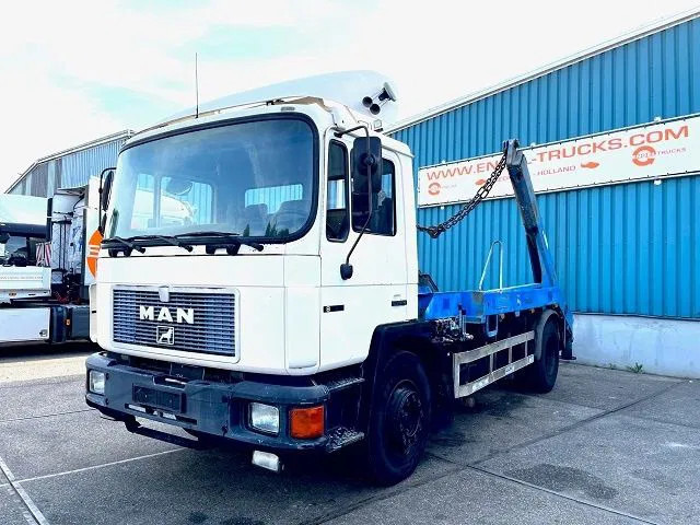 MAN F 18.232 (6 CILINDER) M90 WITH TELESCOPIC CONTAINER SYSTEM (8 GEARS MANUAL GEARBOX / EURO 1 (MECHANICAL PUMP AND INJECTORS)) - Fadromë ngarkuese: foto 1 MAN F 18.232 (6 CILINDER) M90 WITH TELESCOPIC CONTAINER SYSTEM (8 GEARS MANUAL GEARBOX / EURO 1 (MECHANICAL PUMP AND INJECTORS)) - Fadromë ngarkuese: foto 1