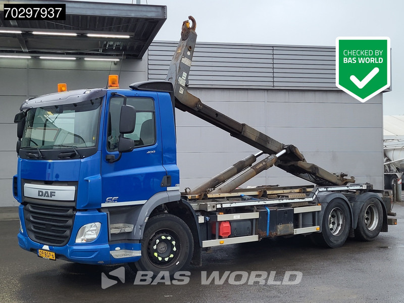 DAF CF 400 6X2 VDL S-21-6200 Hooklift Lift Axle Automatic ACC Euro 6 - Kamion vetëngarkues: foto 1 DAF CF 400 6X2 VDL S-21-6200 Hooklift Lift Axle Automatic ACC Euro 6 - Kamion vetëngarkues: foto 1