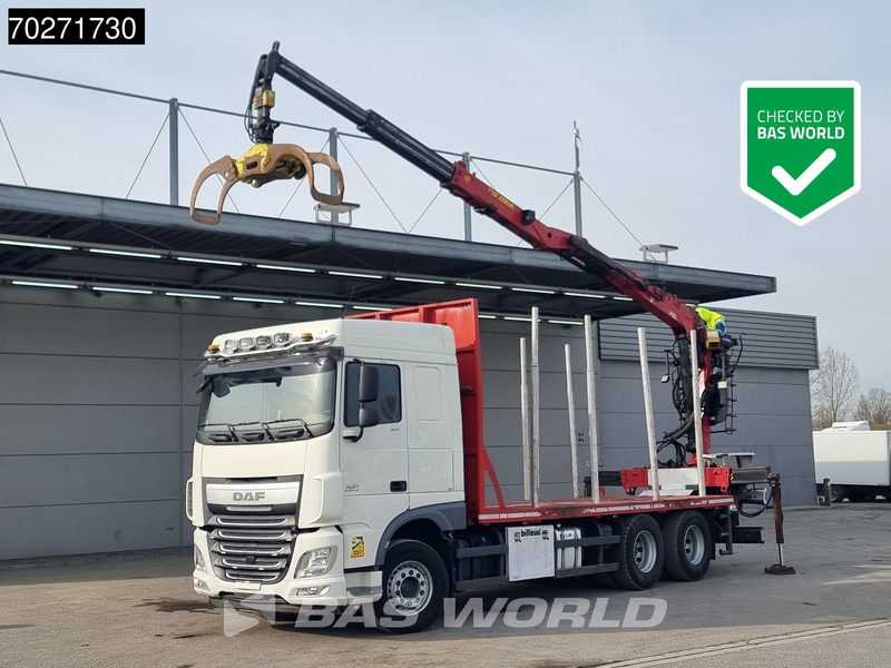 DAF XF 510 6X4 Jonsered Z-Crane SC ACC Retarder Euro 6 - Kamion për transport druri, Kamion me vinç: foto 1 DAF XF 510 6X4 Jonsered Z-Crane SC ACC Retarder Euro 6 - Kamion për transport druri, Kamion me vinç: foto 1