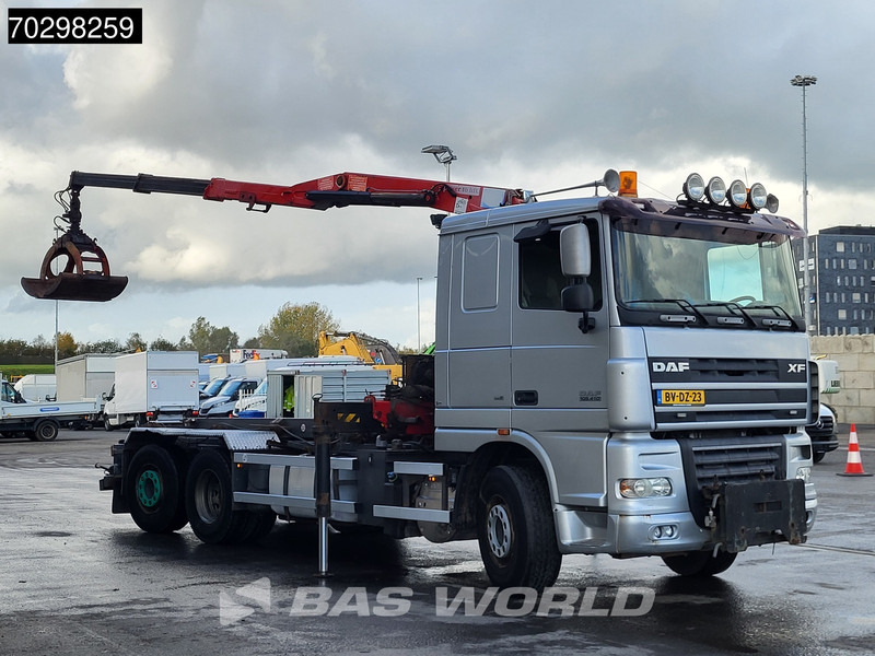 DAF XF105.410 XF 6X2 NL-Truck HMF 1643 Z2 Crane 24T Container system Lift+Steering-Axle Euro 5 - Kamion me sistem kabllor, Kamion me vinç: foto 3 DAF XF105.410 XF 6X2 NL-Truck HMF 1643 Z2 Crane 24T Container system Lift+Steering-Axle Euro 5 - Kamion me sistem kabllor, Kamion me vinç: foto 3