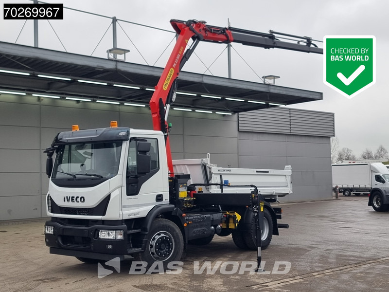 Iveco Eurocargo 180E320 4X2 Steelsuspension 3-Seiten Palfinger PK12.501 Euro 6 - Kamion vetëshkarkues, Kamion me vinç: foto 1 Iveco Eurocargo 180E320 4X2 Steelsuspension 3-Seiten Palfinger PK12.501 Euro 6 - Kamion vetëshkarkues, Kamion me vinç: foto 1