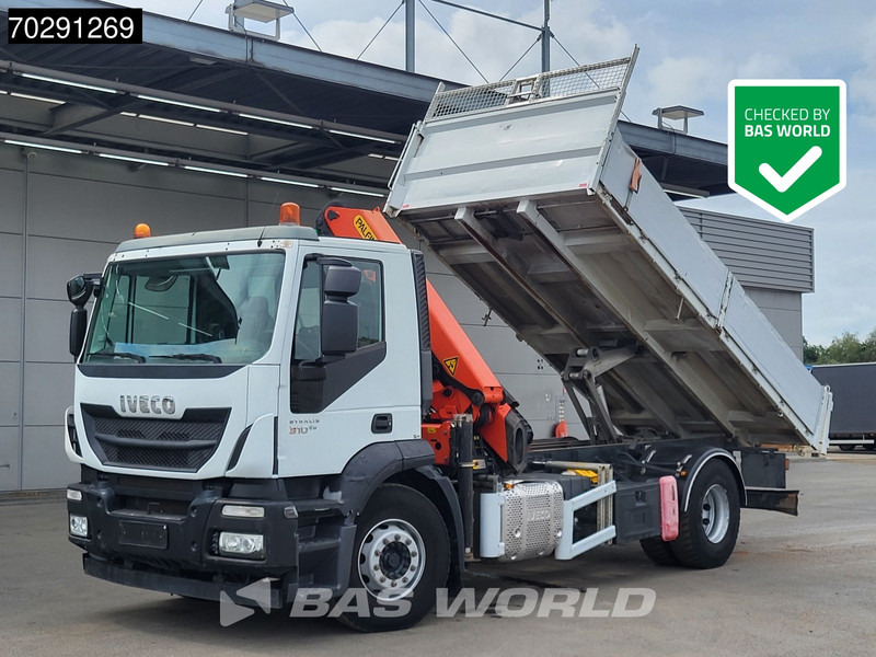 Iveco Stralis 310 4X2 Palfinger PK14002EH Crane Tipper Full Steel Automatic Euro 6 - Kamion vetëshkarkues, Kamion me vinç: foto 1 Iveco Stralis 310 4X2 Palfinger PK14002EH Crane Tipper Full Steel Automatic Euro 6 - Kamion vetëshkarkues, Kamion me vinç: foto 1