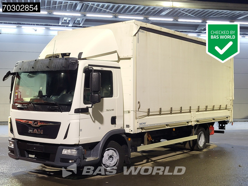 MAN TGL 8.190 TGL 4X2 8tonner Curtainsider Ladebordwand Manual Euro 6 - Kamion me tendë: foto 1 MAN TGL 8.190 TGL 4X2 8tonner Curtainsider Ladebordwand Manual Euro 6 - Kamion me tendë: foto 1