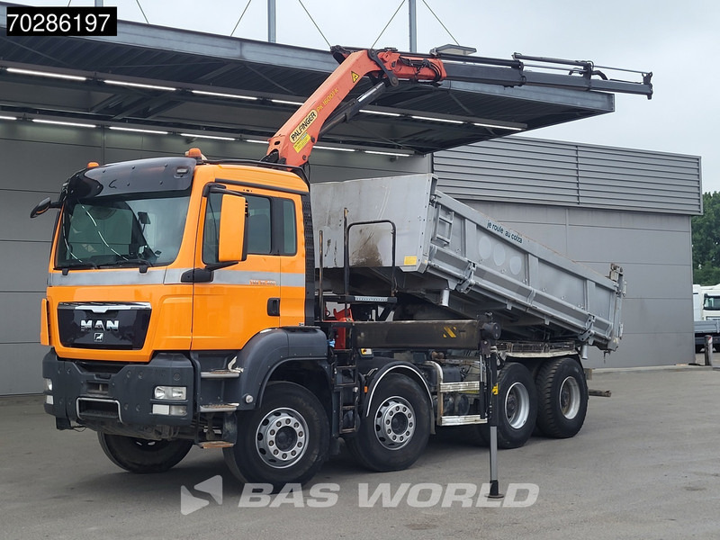 MAN TGS 35.400 8X4 Palfinger PK16001 K Kran Crane Retarder Big-Axle 2-Way tipper Euro 6 - Kamion vetëshkarkues, Kamion me vinç: foto 3 MAN TGS 35.400 8X4 Palfinger PK16001 K Kran Crane Retarder Big-Axle 2-Way tipper Euro 6 - Kamion vetëshkarkues, Kamion me vinç: foto 3