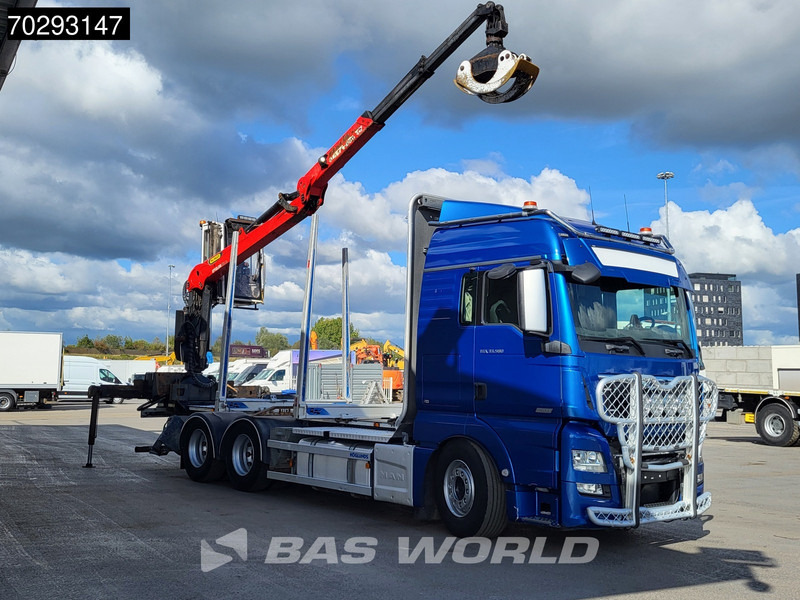 MAN TGX 33.580 TGX 6X4 Palfinger Epsilon Wood crane Holztransport Retarder Navi Xenon Euro 6 - Kamion për transport druri, Kamion me vinç: foto 3 MAN TGX 33.580 TGX 6X4 Palfinger Epsilon Wood crane Holztransport Retarder Navi Xenon Euro 6 - Kamion për transport druri, Kamion me vinç: foto 3